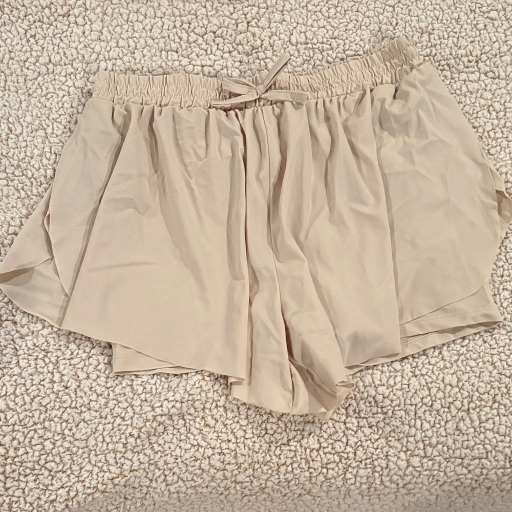 Women's Beige Athletic Shorts